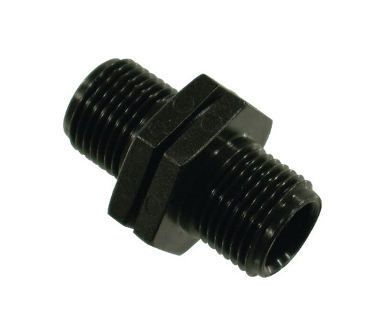 CONEXAO PLASTICA TIPO NIPEL MACHO X MACHO G1/2 X G1/2